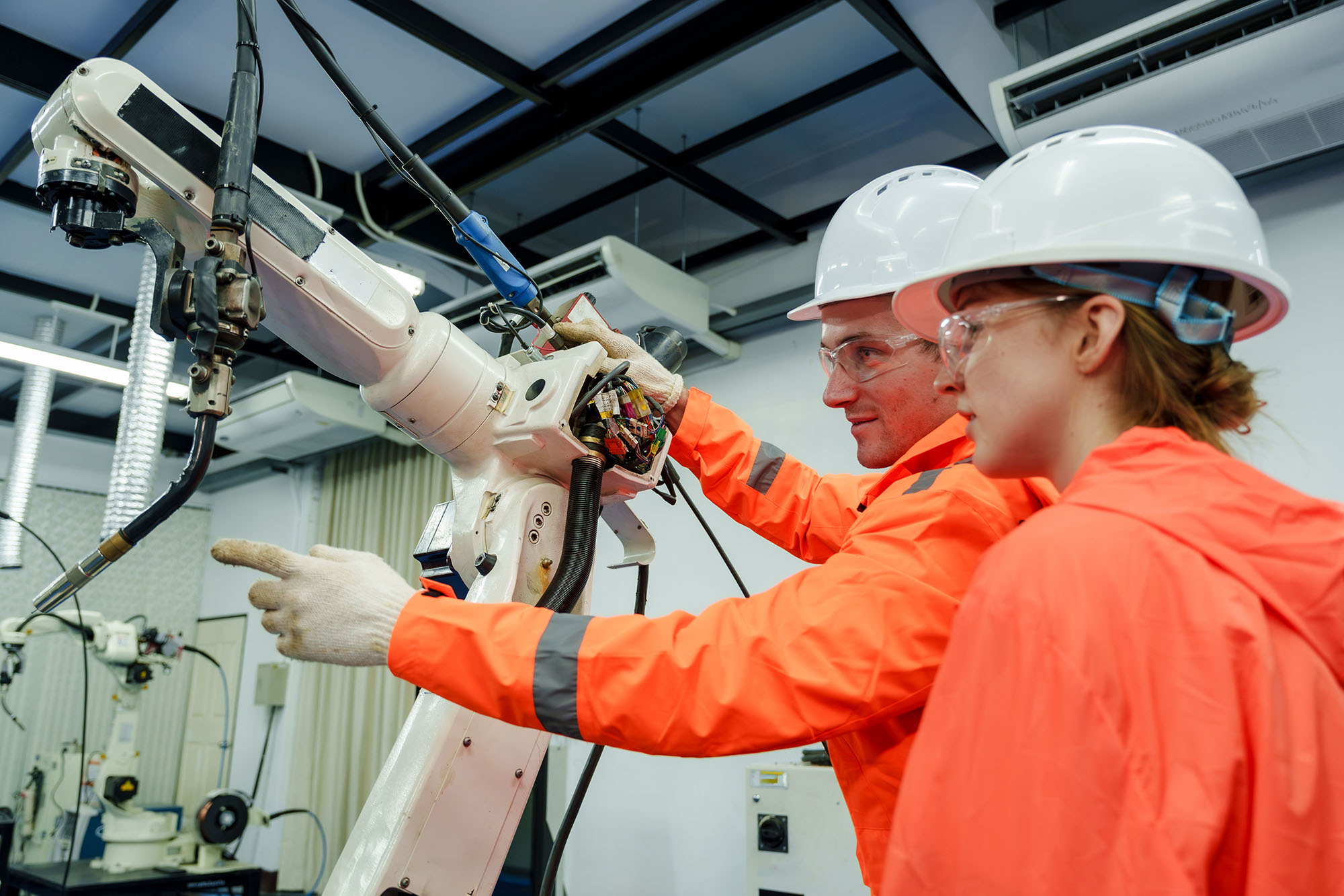 training on the factory floor